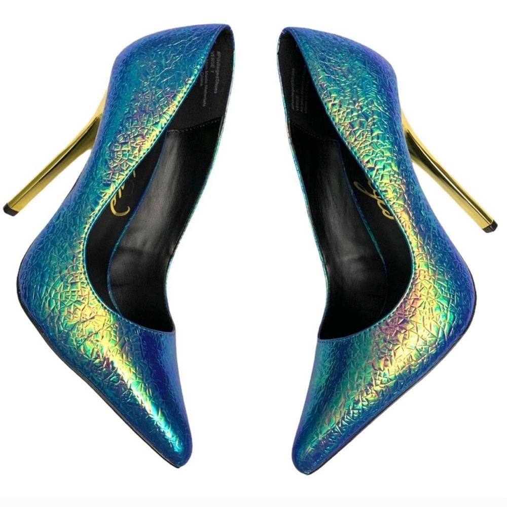 ❤️ Privileged Blue Iridescent Heels MERMAID VIBES